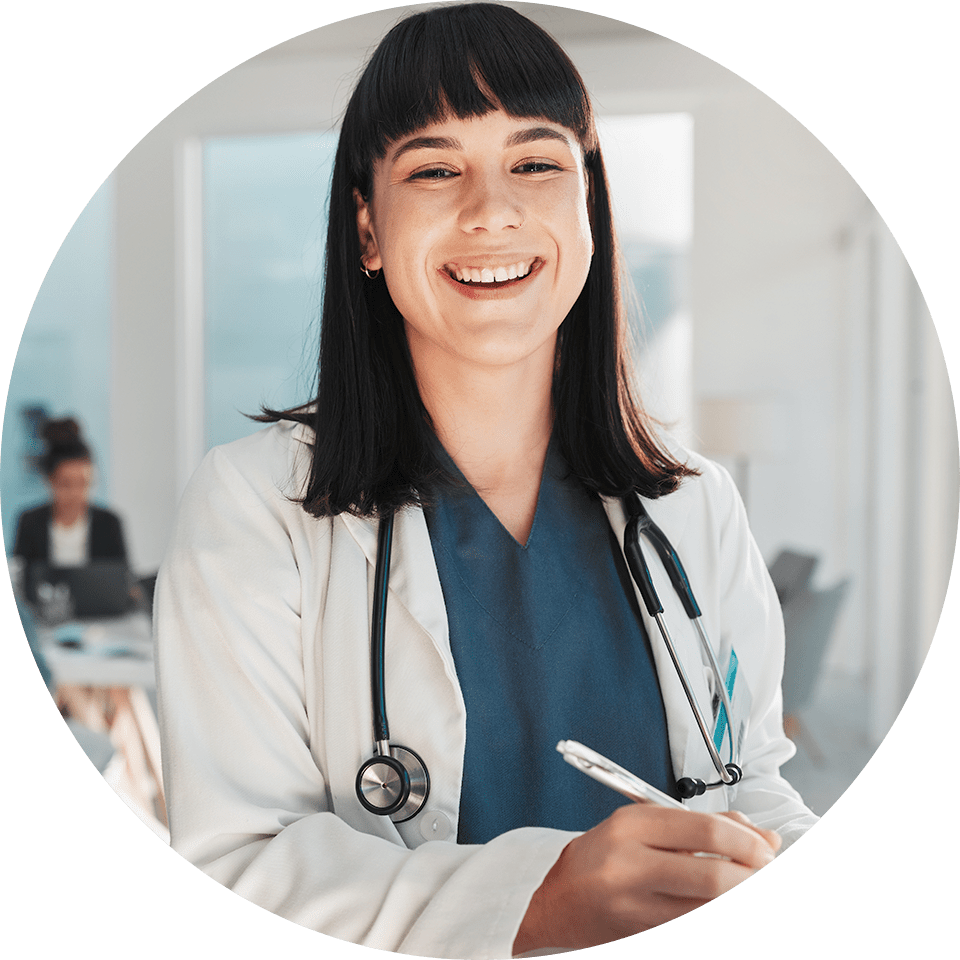 circle-nurse-smiling-writing-min